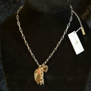 NWT Anne Marie Gold Triple Pendant Necklace